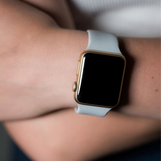 Silicone Watch Strap For Apple Watch From The Thrifty Gentleman In Grey