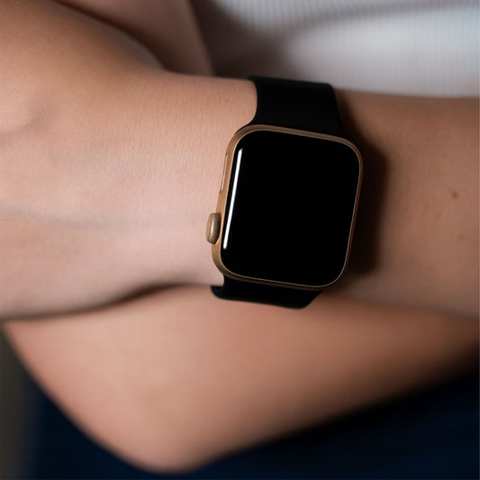 Silicone Watch Strap For Apple Watch From The Thrifty Gentleman In Jet Black