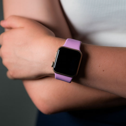 Silicone Watch Strap For Apple Watch From The Thrifty Gentleman In Lavender Purple