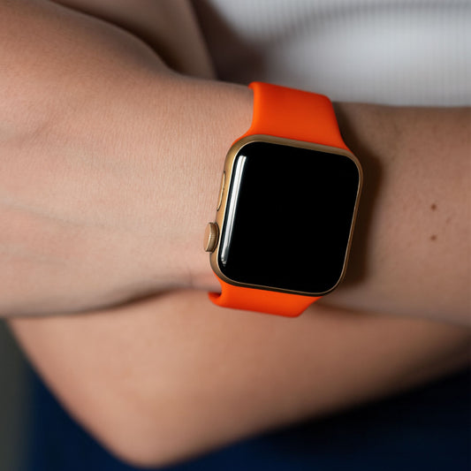 Silicone Watch Strap For Apple Watch From The Thrifty Gentleman In Orange