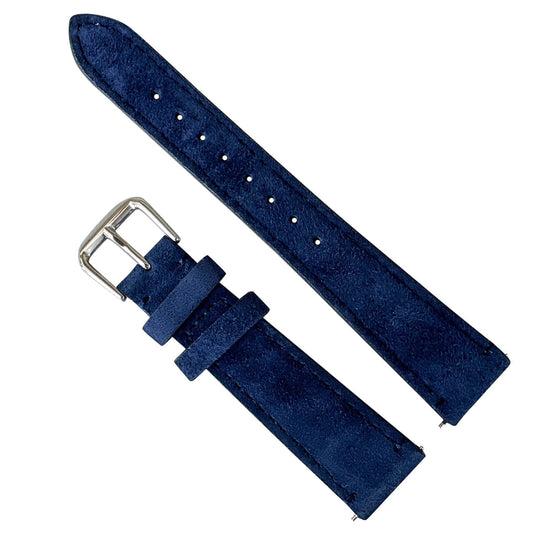 Suede Leather Quick Release Watch Strap Blue The Thrifty Gentleman