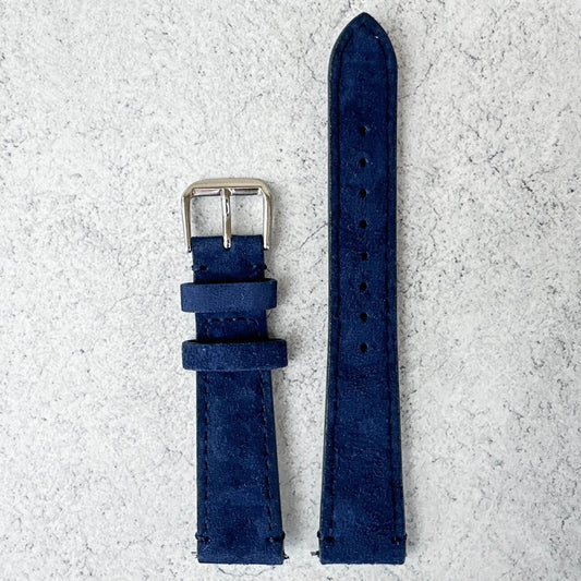 Suede Leather Quick Release Watch Strap Blue 2