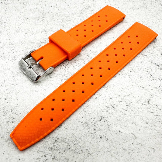 Tropical Soft Silicone Quick Release Watch Strap Orange 2