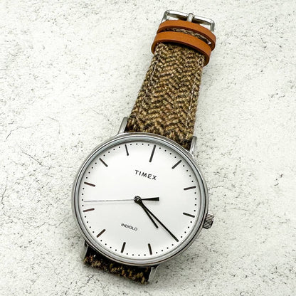 Tweed Herringbone Watch Strap Khaki 5