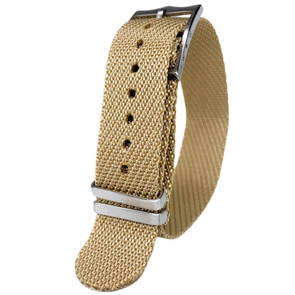 Twill NATO Single Pass Watch Strap Beige 1