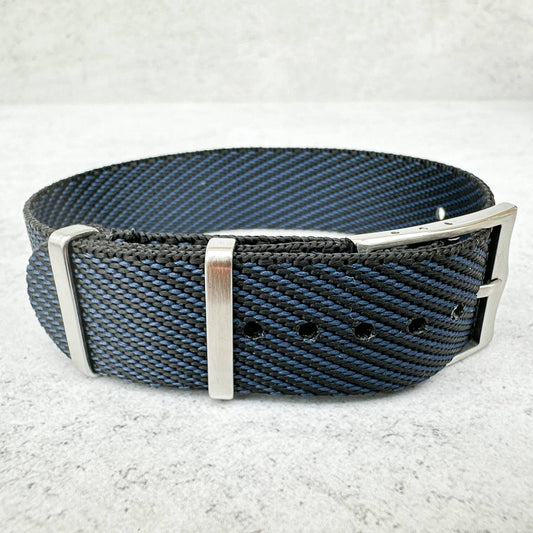 Twill NATO Single Pass Watch Strap Dark Blue 2