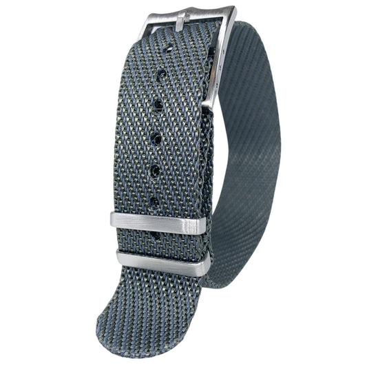 Twill NATO Single Pass Watch Strap Grey 1