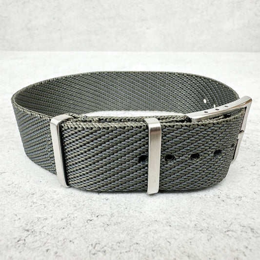 Twill NATO Single Pass Watch Strap Grey 2