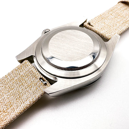 Woven Nylon Fabric Quick Release Watch Strap Beige 4