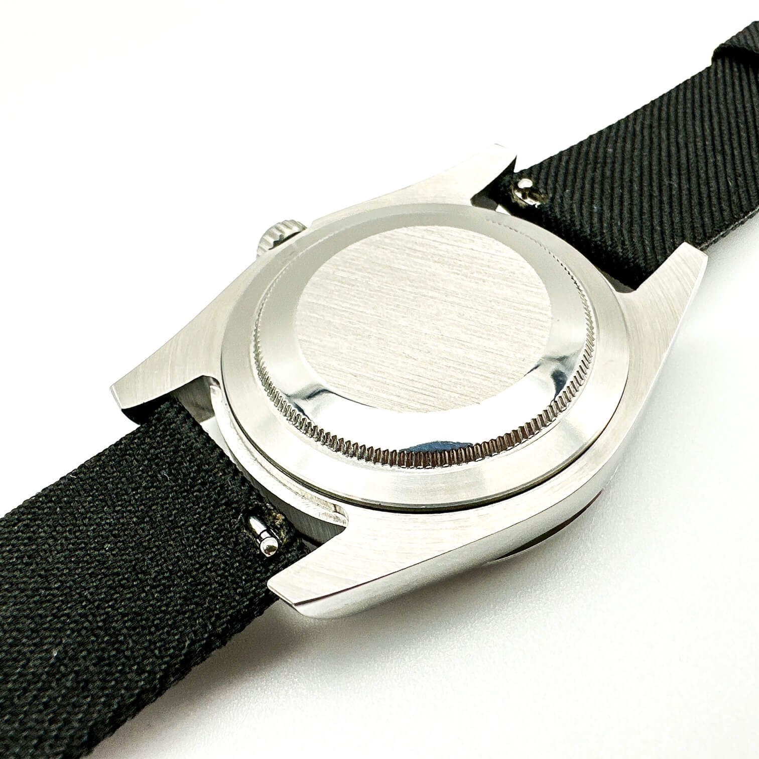 Woven Nylon Fabric Quick Release Watch Strap Black 4
