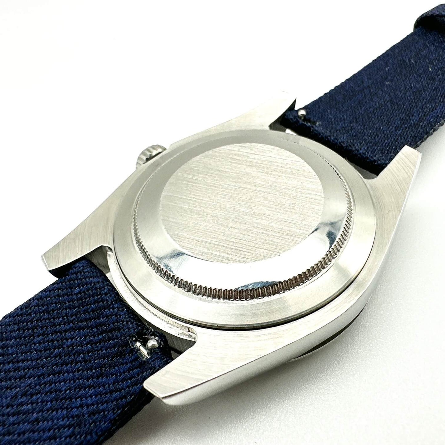 Woven Nylon Fabric Quick Release Watch Strap Dark Blue 4