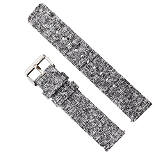 Woven Nylon Fabric Quick Release Watch Strap Grey 1