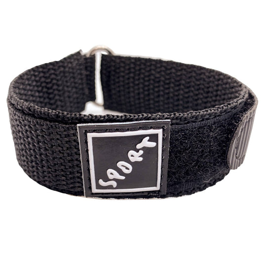 Wrap Around Hook And Loop Watch Strap Black 1