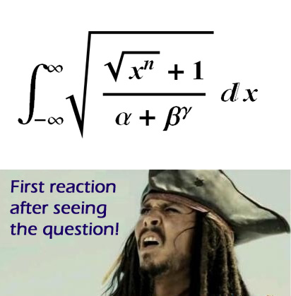 first reaction on math exam meme