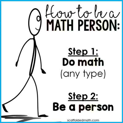 How to be a math person
